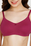 Rosaline Everyday Double Layered Non Wired 3/4th Coverage T-Shirt Bra - Fuchsia Pink — thumbnail 4